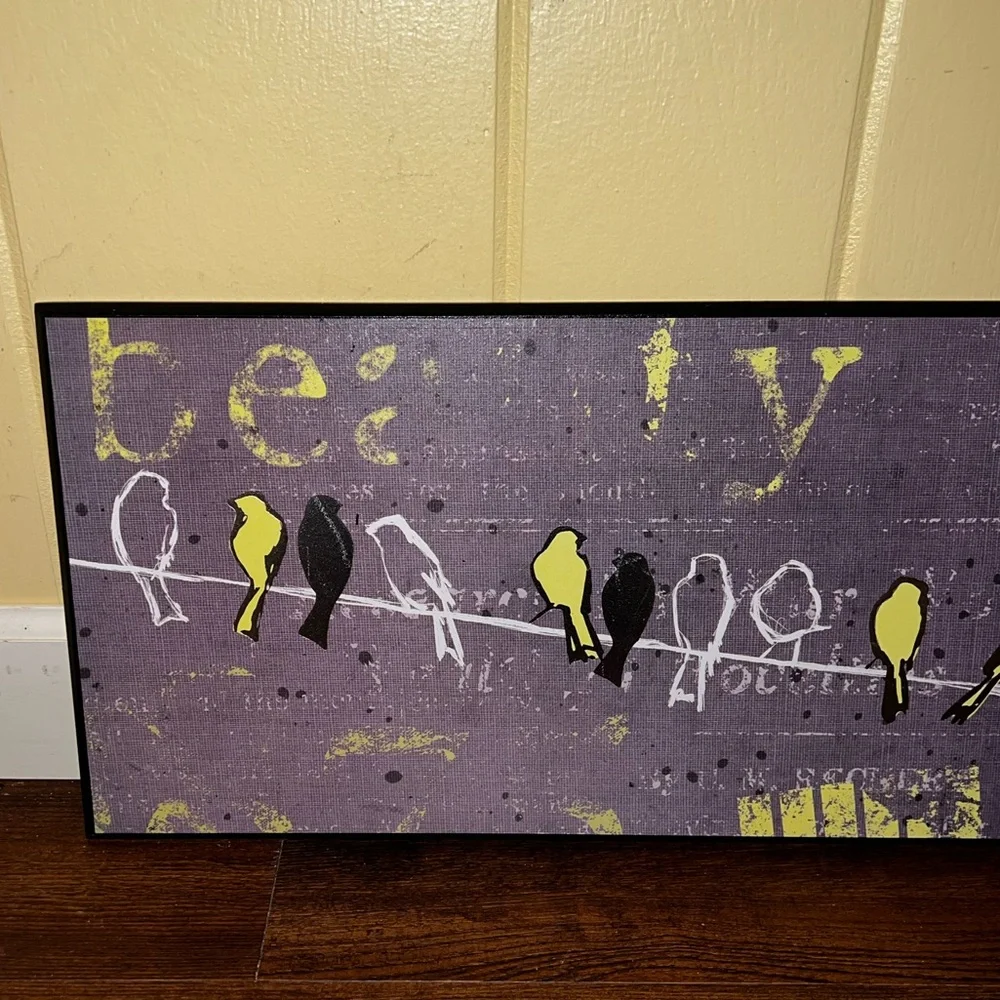 Beauty Birds on a Wire Design Wall Mounted Art - Picture 3 of 12